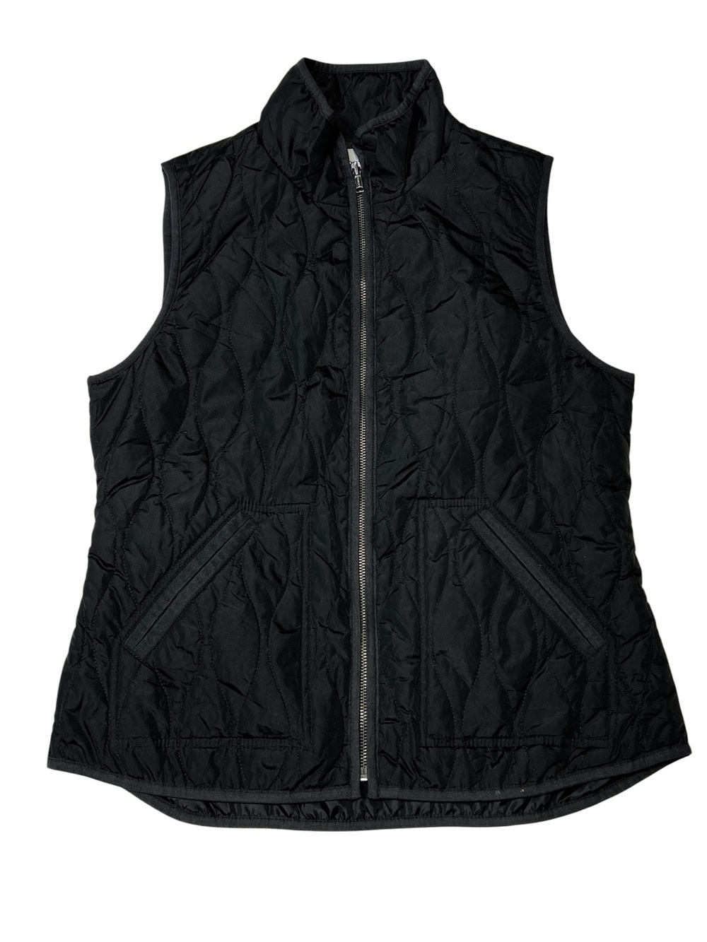 Old‎ Navy Black Quilted Sleeveless Zip Vest size medium M